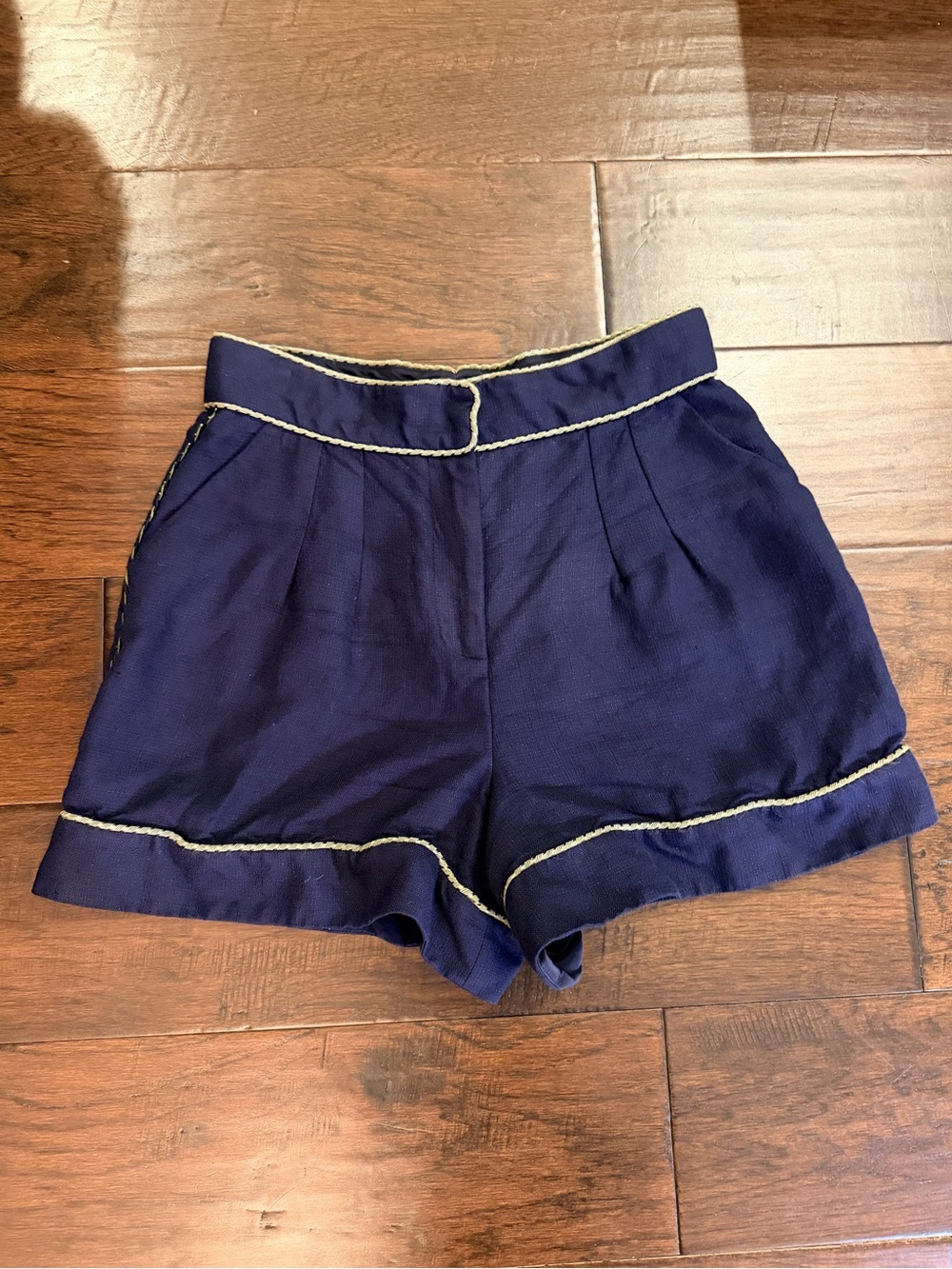 Peter Pilotto Navy Women’s High-Waist Piped Shorts